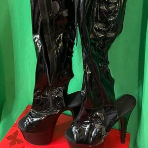 Adore Thigh High Platform Heels w. Peeptoe and Ankle 7inch